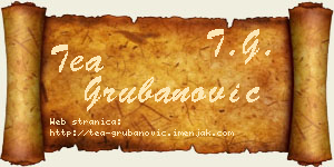 Tea Grubanović vizit kartica